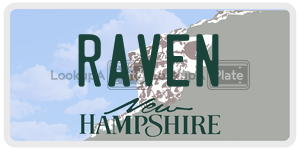 RAVEN  license plate in NH