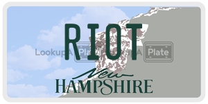 RIOT  license plate in NH