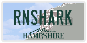 RNSHARK  license plate in NH