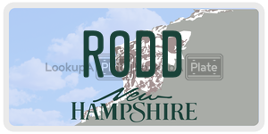 RODD  license plate in NH