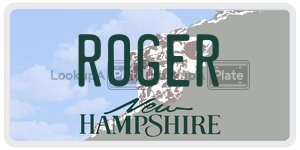 ROGER  license plate in NH