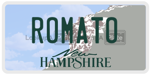 ROMATO  license plate in NH