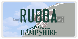 RUBBA  license plate in NH
