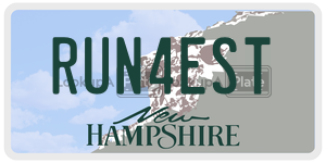 RUN4EST  license plate in NH