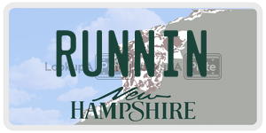 RUNNIN  license plate in NH