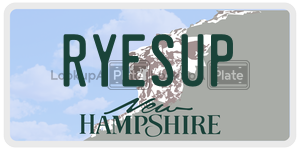RYESUP  license plate in NH