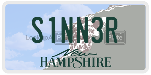 S1NN3R  license plate in NH