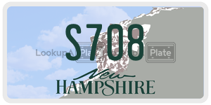 S708  license plate in NH