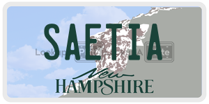 SAETIA  license plate in NH