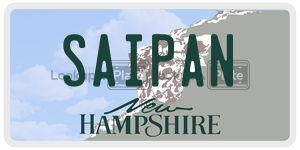 SAIPAN  license plate in NH