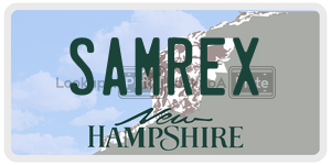 SAMREX  license plate in NH