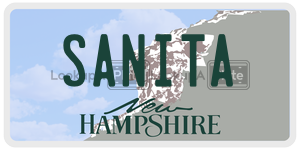 SANITA  license plate in NH