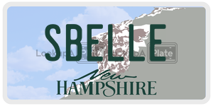 SBELLE  license plate in NH
