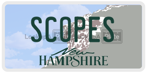 SCOPES  license plate in NH
