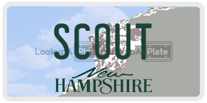 SCOUT  license plate in NH