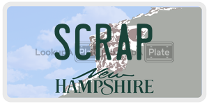 SCRAP  license plate in NH