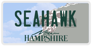 SEAHAWK  license plate in NH