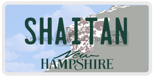 SHAITAN  license plate in NH