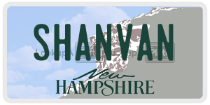 SHANVAN  license plate in NH