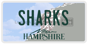 SHARKS  license plate in NH