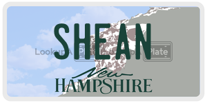SHEAN  license plate in NH