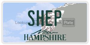 SHEP  license plate in NH