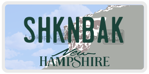 SHKNBAK  license plate in NH