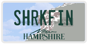 SHRKFIN  license plate in NH