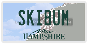 SKIBUM  license plate in NH