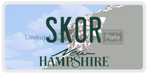 SKOR  license plate in NH