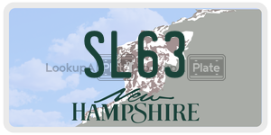 SL63 license plate in New Hampshire