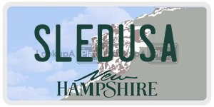 SLEDUSA  license plate in NH