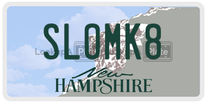 SLOMK8  license plate in NH