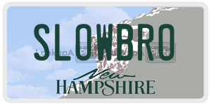SLOWBRO  license plate in NH