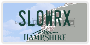 SLOWRX  license plate in NH