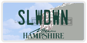 SLWDWN  license plate in NH