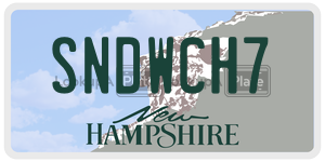 SNDWCH7  license plate in NH