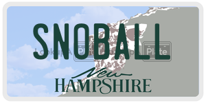 SNOBALL  license plate in NH