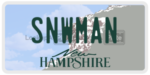 SNWMAN  license plate in NH