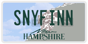 SNYFINN  license plate in NH
