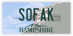 SOFAK  license plate in NH