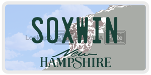 SOXWIN  license plate in NH