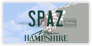 SPAZ  license plate in NH