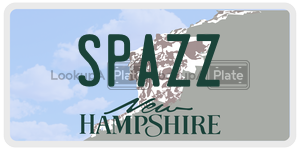 SPAZZ  license plate in NH