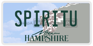 SPIRITU  license plate in NH