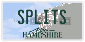 SPLITS  license plate in NH