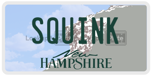 SQUINK  license plate in NH
