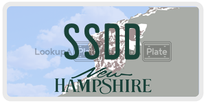 SSDD  license plate in NH