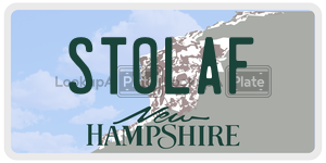 STOLAF  license plate in NH