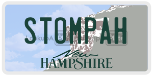 STOMPAH  license plate in NH